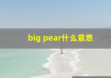 big pear什么意思